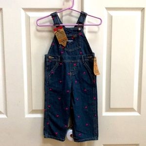 OshKosh girl heart overalls